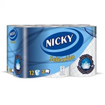 Nicky Selección Papel Higiénico Coloreado - 12 Rollos