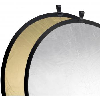 Walimex Pro - Reflector Plegable, Color Dorado y Plateado