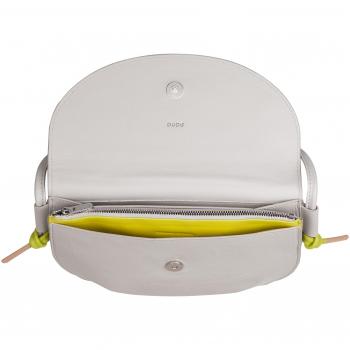 Dudu - Bandolera mediana de mujer de piel con solapa, bolso de hombro pequeño con parche de cuero genuino y botón magnético