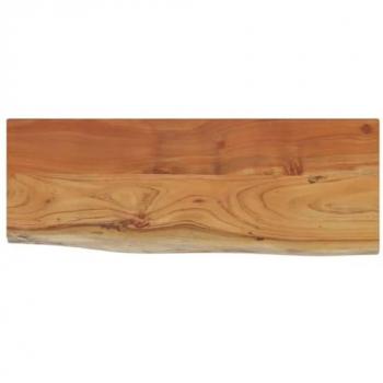 Estante pared rectangular madera acacia borde vivo 70x30x2,5 cm