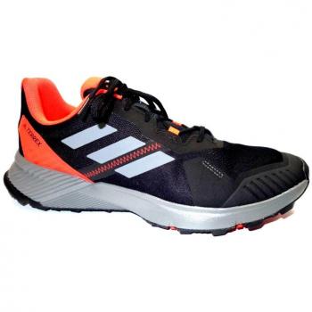 Zapatillas de montaña adidas Terrex Soulstride hombre, color negro puro y rojo, talla 48