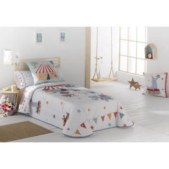 Colcha Bouti JVR Modelo CIRCUS 100% Algodón Percal 200 Hilos - Estampado Digital para Cama 80/90/105 - Ligera y Transpirable