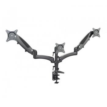 K&M 23878 Triple Monitor Stand Mount (24), Black