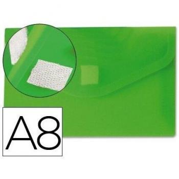 Carpeta liderpapel dossier broche polipropileno din a8 verde con cierre de velcro