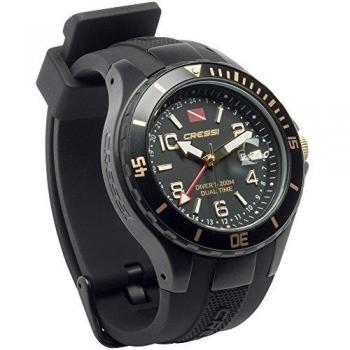 Reloj Submarino Cressi Traveller Dual Time Oro/Negro, Unisex, Multideporte