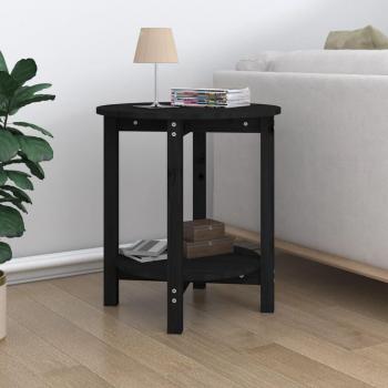 Mesa de centro de madera maciza de pino Ø55x60 cm Natural, Blanco, Gris - Mesita de Salón o Comedor o Auxiliar Mesa de Café Meuble Salón