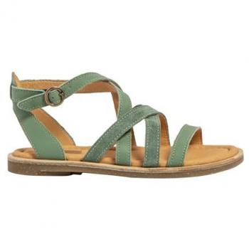 Sandalias de Piel para Mujer El Naturalista N5691 Tonami Turquesa, Planas, con Hebilla, Casual, Talla 37 EU