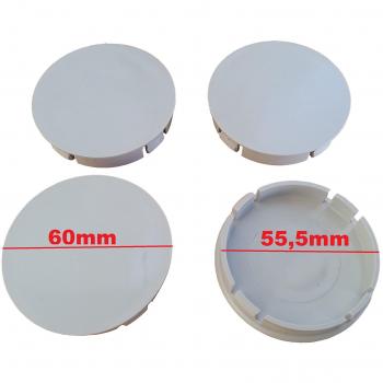 4 piezas Tapacubos 60mm de color gris, Buje Tapas Tapas para llantas Tapas de Rueda Hubcaps … …