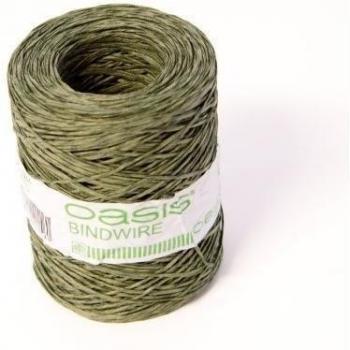 Green Coloured Bindwire Paper Covered Wire Roll 205 Metres by Smithers Oasis