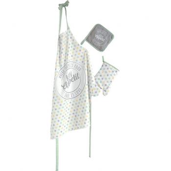 NAF NAF - Set de delantal, manopla y agarrador BON APETIT
