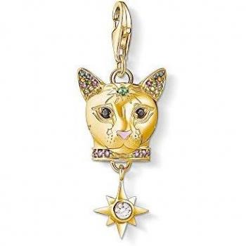 Thomas Sabo Gold Cat Charm Pendant 1819-471-7, Yellow female, Size: ONE SIZE