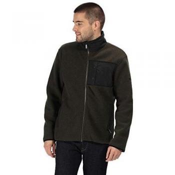 Regatta Cayo - Forro polar para hombre con cremallera completa, Hombre, Forro polar, RMA389 3FF90, Hoja/Negro, XXL