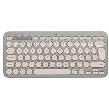 Teclado Bluetooth Logitech K380 QWERTY Español Inalámbrico Multidispositivo Gris Arena
