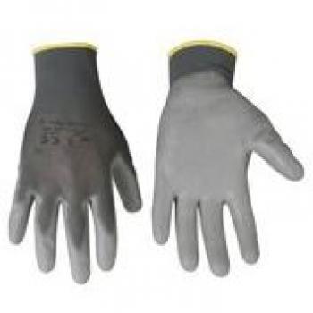 Juba - Guante sin costuras nylon palma poliuretano talla l gris