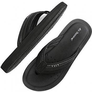 ARRIGO BELLO Chanclas Hombre Flip Flops Cuero Sandalias Verano Antideslizante Piscina Playa Interior Talla 41-46
