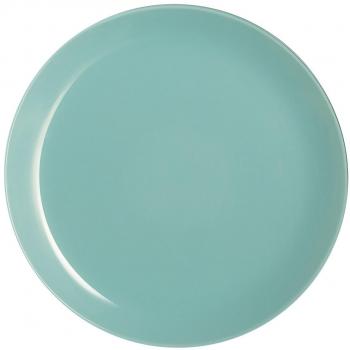 Luminarc - Plato Llano Arty Soft, Vidrio, Verde Agua, 26 x 26 x 2 cm