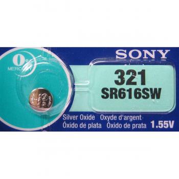Sony SR616SWN-PB - Pila de botón para reloj, 1.55 V, óxido de plata