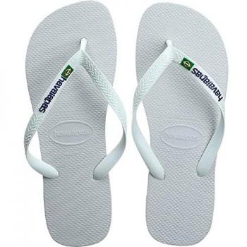Havaianas Brasil Logo White Flip-Flops