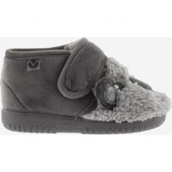 Zapatillas de casa de pelo animalitos para bebés con cierre adherente y suela al tono