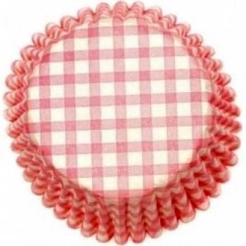 Pink Gingham Cupcake Cases
