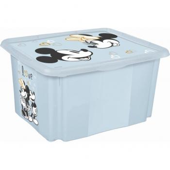Caja de almacenamiento keeeper Mickey 38 x 28,5 x 20,5 cm, azul, capacidad 15 litros