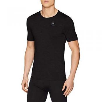 Odlo Camiseta Interior para Hombre Bl Top Crew Neck S/S Natural 100% Merino Warm, Hombre, Camiseta, 110822, Negro, Large