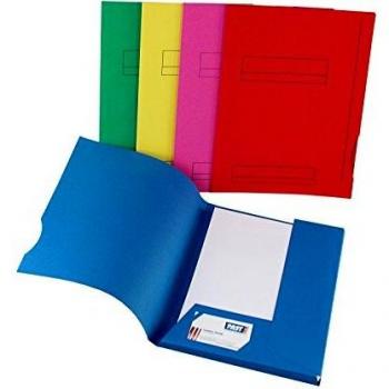 Chemises de 2 solapas con marco de indexación - Kraft 160 g - colores variados - paquete de 50