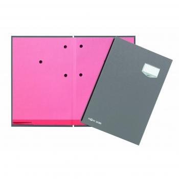 Carpeta para firmas PAGNA DE LUXE, DIN A4, 20 compartimentos, gris