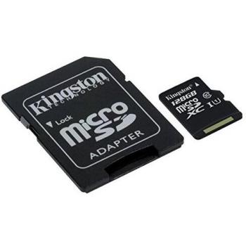 Kingston SDCS/128GB Tarjeta de Memoria Sd 4, 128 gb, Negro