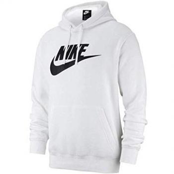 Nike Club Fleece Men's Graphic Pullover Hoodie - XL, White