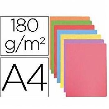 SUBCARPETA CARTULINA GIO DIN A4 COLORES PASTELES SURTIDOS 180 G/M2 PAQUETE DE 50 UNIDADES