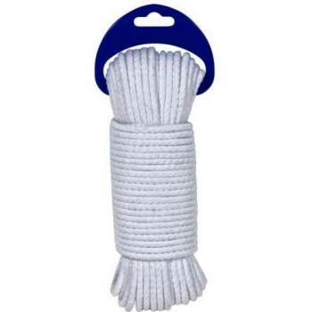 CUERDA ALGODON 4.5 MM TRENZADA BLANCO 20 M