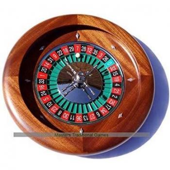 Dal Negro 36cm Montecarlo Mahogany Roulette Wheel with Precision Bearing Mechanism