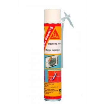 Sika Boom S, Espuma poliuretano expansiva, expansión 32 litros, para fijación, relleno y de aislamiento frente a ruidos, frío y corrientes de aire, multisoportes, 750 ml