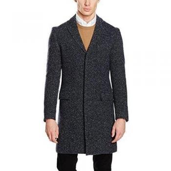 ELGANSO Aspen Cheviot, Abrigo para Hombre, Azul Gris, 58