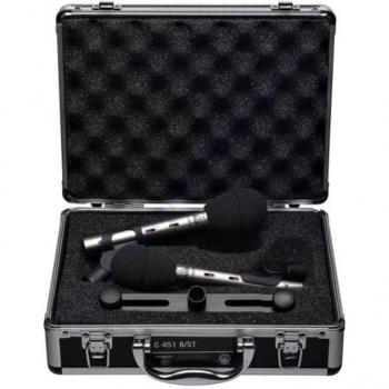 AKG C451 B Matched Pair Condenser Microphone Set of 2, Satin Nickel