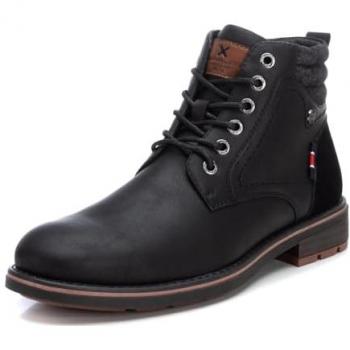 Botines de Hombre XTI con Cordones y Cremallera, Color Negro, Talla 40
