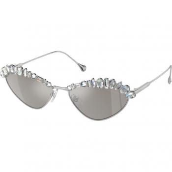 Swarovski SK7009 40016G Women's Geometric Silver Sunglasses (55mm)