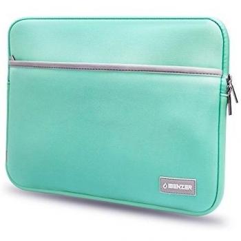 ibenzer-premium bolsa de portátil funda protectora funda de neopreno con bolsillo para accesorios turquesa turquesa 13-13,3 pulgadas
