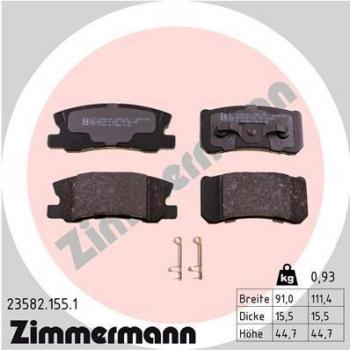 Pastillas de freno ZIMMERMANN 23582.155.1