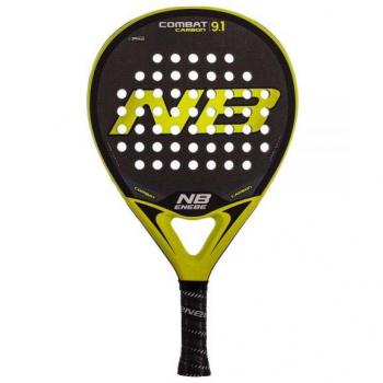 Pala de pádel Enebe Combat Carbon 9.1 con protector y overgrip