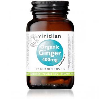 Viridian Organic Ginger Root 400mg 30 Vegetarian Capsules