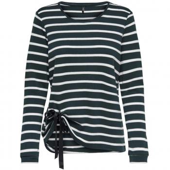 Only Camiseta Manga Larga Mujer Anna - L, Cloud Dancer/Green Gables