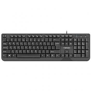 Natec NKL-1720 - Teclado Trout Slim Negro, 102 Teclas