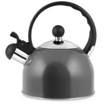 Hervidor de acero inoxidable 1,5 litros con silbato color gris marengo