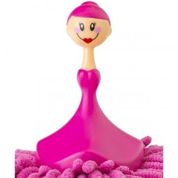 Vigar Dolls Plumero y Esponja Microfibra, Material: ABS, Magenta, Dimensiones: 15 x 15 x 16 cm