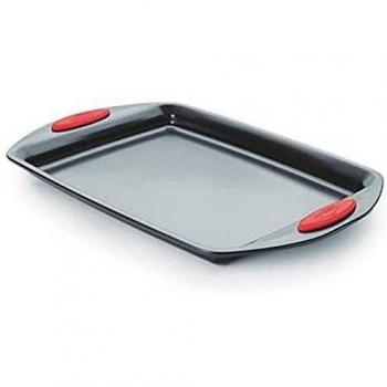 Lacor - 68753 - Molde Rectangular en Acero con Silicona 34x24x2cm - Negro
