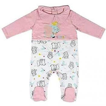 CERDÁ LIFE'S LITTLE MOMENTS Pelele Dumbo de Bebe Niña-100% algodón Juego de Pijama, Rosa, 3 Meses para Bebés