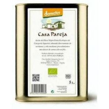 CASAPAREJA Aceite de Oliva Virgen Extra Ecológico Demeter Lata 5L