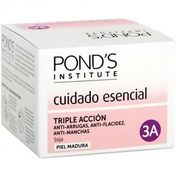 POND'S Cuidado Esencial Triple Acción '3A' Crema 50 ml (Pack 2 unidades) - Anti-arrugas, anti-flacidez, anti-manchas para piel madura